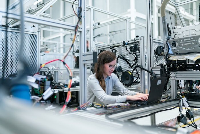 Students in a school lab